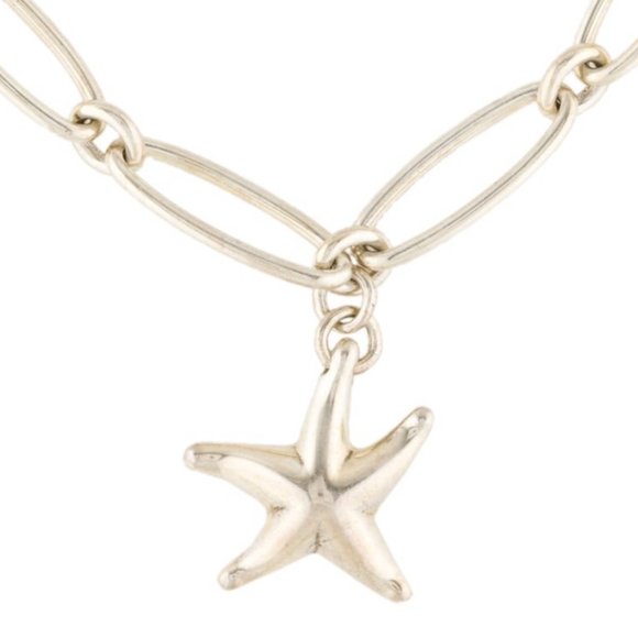 TIFFANY & CO. STERLING SILVER 925 STARFISH CHARM BRACELET - Picture 2 of 6